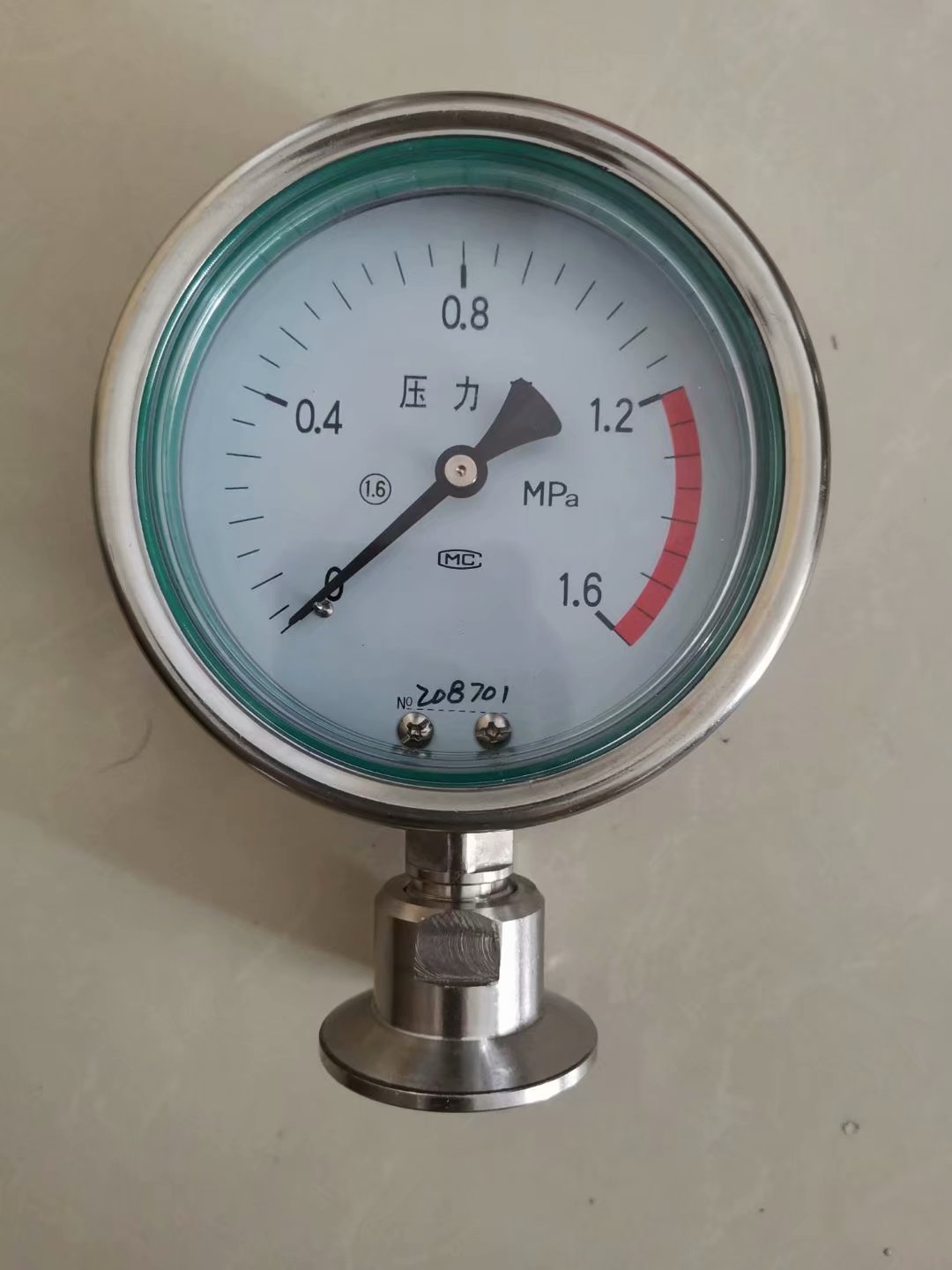 YTP-60/100/150MC       衛生型隔膜(耐震)壓力表